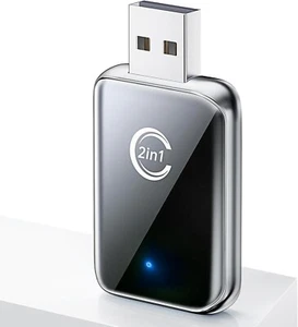 Adaptador Carplay Inalámbrico para Iphone, Convertir Carplay Cableado a Inalámbrico, 2 en 1 P - Imagen 1 de 7