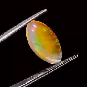 3.00Cts.100%Natural Earth Mined Color Play Opal Ethiopian 8x16x4mm Cab Top Gem - Picture 1 of 5