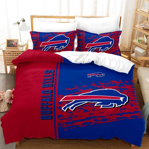 Buffalo Bills 3Pcs Bedding Set Bedroom Duvet/Quilt Cover Pillowcases Decor Gifts Cover