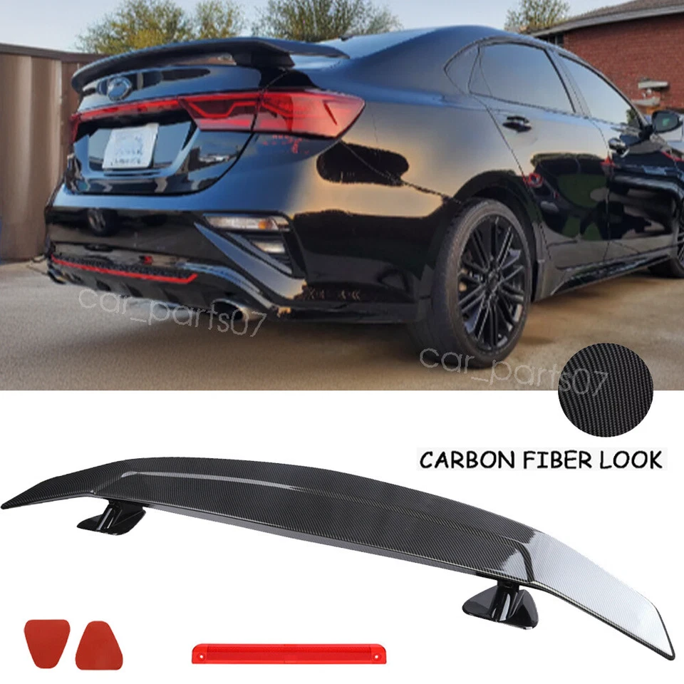 For Kia Forte 2010-2024 46''GT-Style Carbon Style Rear Trunk Spoiler Lip Wing - Imagem 1 de 4