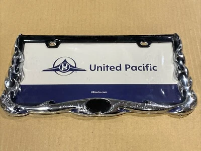 Marco de matrícula United Pacific 50038 Designer cromo llama nuevo Foto 1 de 4