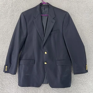 Polo University Club Ralph Lauren Herren Blazer 43 L Blau Sport Mantel Goldknöpfe - Bild 1 von 13
