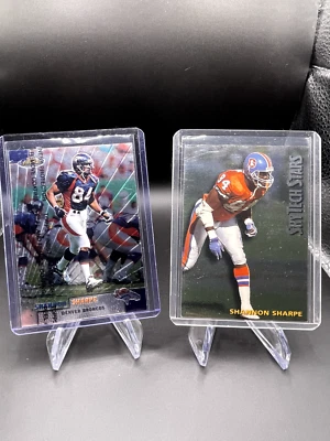 Shannon Sharpe Two Card Lot - 1994 Skybox, 1999 Topps Finest w/ protective film - Image 1 of 4