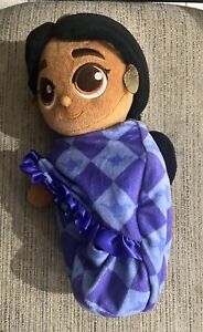 Disney Babies Baby PRINCESS JASMINE Plush Doll With Pouch Blanket Hard to Find
