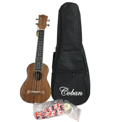 Coban Guitars Ukulele Soprano 23" Professional Ukulele Koa CGSU-071PL Big Pack - Image 1 of 3