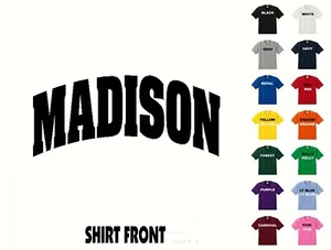 City Of Madison College Letters T-Shirt #372 - Free Shipping - Imagen 1 de 2