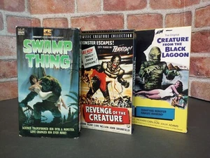 VHS Lot (3) Swamp Thing, Creature From Black Lagoon, Revenge Of Creature Horror - Picture 1 of 11