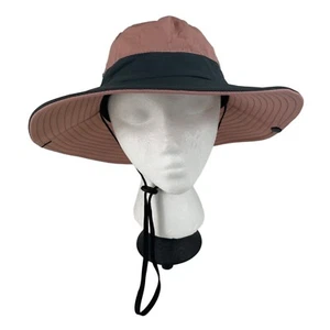 Sun Shade Gray/Pink Women’s Ponytail Sun Hat UV Protection Foldable Wide Brim - Picture 1 of 10