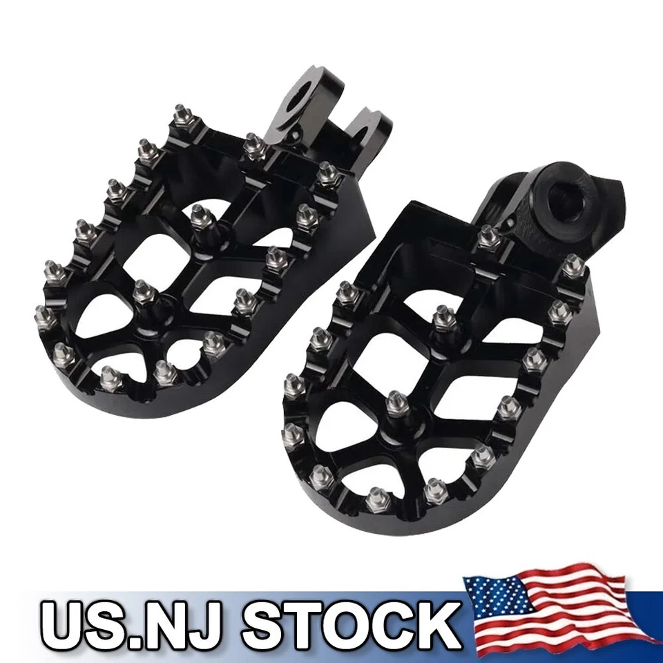 BLACK Foot Pegs Footpegs Footrest Foot For Suzuki RMZ250 RMZ450 RMX450Z RMZ - Imagem 1 de 4