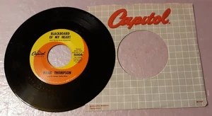 Hank Thompson Blackboard of My Heart/Too In Love Capitol 7" Vinyl Record 45rpm - Picture 1 of 2