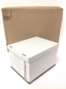 NEW Box With 10 Universal UNV25223 Economy Boxes, 12" x 15" x 9 7/8" White - Picture 1 of 11