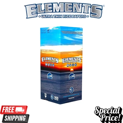 Conos preenrollados Elements 1 1/4 (a granel 900 quilates) caja oficial de papel de arroz ultrafino Foto 1 de 4