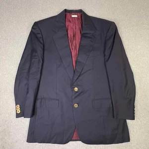Brioni Men's Roma Blazer 41R/51R Navy Gold Buttons Red Lining Italy 100% Wool - Picture 1 of 11
