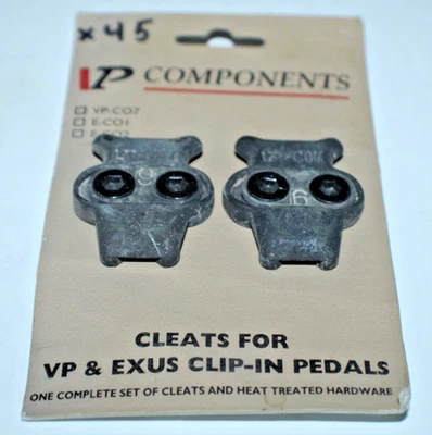 Chuteiras de bicicleta VP Components & Exus clip-in pretas VP-C07 E-C01/2 2 furos aço MTB ~ - Imagem 1 de 4