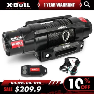 X-BULL Electric Winch 2S-Series 5000LB 6000LBS Winch Synthetic Rope ATV Trailer - Picture 1 of 31