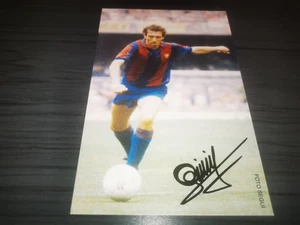 Quini hand signed FC Barcelona Club autograph card - Picture 1 of 2
