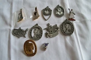 9 N.H. Jaycee Pin Lot Vintage Pewter + Enamel Star Wars Princess Leia - Picture 1 of 3
