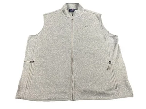 Vineyard Vines Vest Men’s Size XLarge Gray Heathered Whale Logo Full Zip Pockets - Picture 1 of 7