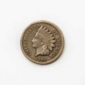 1863 Indian Head Cent U.S. Penny Coin 1c - Picture 1 of 2
