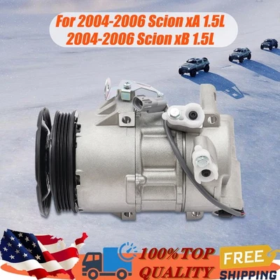 Fits For 2004-2006 Scion xA xB 1.5L AC A/C Compressor w/ Clutch Kit CO 11034C US - Image 1 of 4