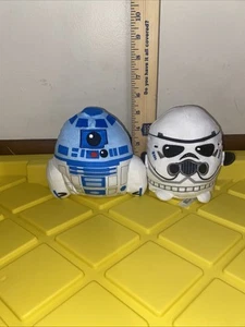 Disney 100 Mattel Star Wars Cuutopia Plush ~Lot of 2 R2D2 And Stormtrooper - Picture 1 of 6