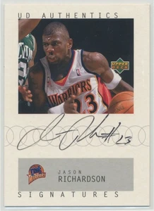 Jason Richardson 2002-03 Upper Deck UD Authentics Signatures AUTO Autograph #JR - Picture 1 of 2