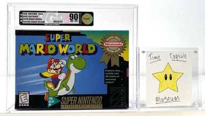 Super Mario World Nintendo SNES New 1991 Factory Sealed VGA 90 TOP POP 3 - Image 1 of 4