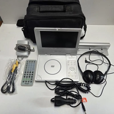 Mintek MDP-1730 7" Reproductor de DVD Portátil Monitor con Accesorios Estuche Plateado Funciona Foto 1 de 4