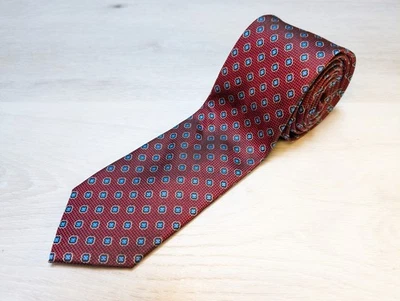 Sprezza Blacklist Necktie - Red w/ Blue Accent Formal Polyester Tie NO FLAWS - Image 1 of 4