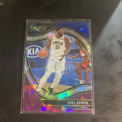 2020-21 Panini Select Joel Embiid Courtside Red Wave Prizm # 216 76ers MVP H1 - Image 1 of 2