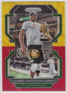 2021-22 Panini Prizm Giannis Antetokounmpo Asia Red Gold Wave Prizm #1 MVP Read - Picture 1 of 3