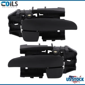 Pair Door Handles Inside Left Right Black for 2001-2005 Hyundai Elantra Interior - Picture 1 of 10