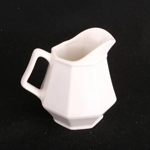 Cream White Stoneware Geometric Pattern - Picture 1 of 5