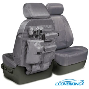 NEW Custom-Fit Tactical Ballistic Charcoal Seat Covers w/MOLLE Backing USA-MADE - Picture 1 of 7