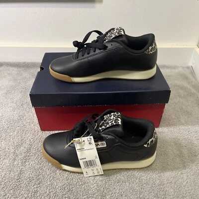 Reebok Princess Sneakers Women's Sz 5 Black Leopard Cheetah Print Lightweight - Image 1 of 4