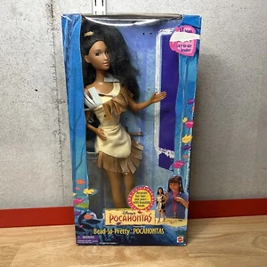 Vintage 1995 Pocahontas Bead So Pretty 18" Large Doll Figure Disney Mattel - Picture 1 of 4