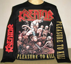 Camiseta Kreator Pleasure To Kill Mangas Largas Talla S M L XL 2XL 3XL Thrash Metal - Imagen 1 de 2