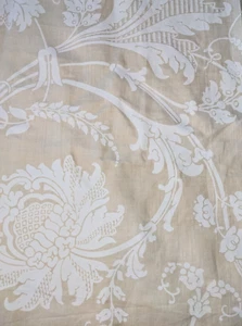 Brunschwig & Fils UPTON tessuto lino damascato 3,25 iarde ostrica bianco caldo **LEGGI - Foto 1 di 17