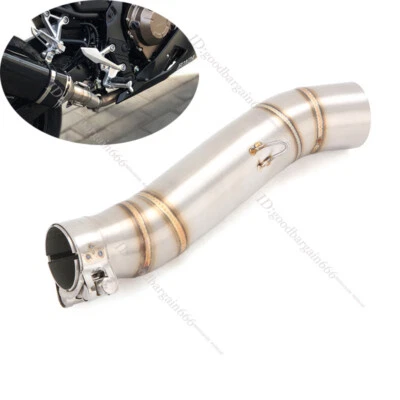 Puntas de escape 51 mm tubo medio acero inoxidable para Honda CBR300R CB300F 2015-2023 Foto 1 de 4