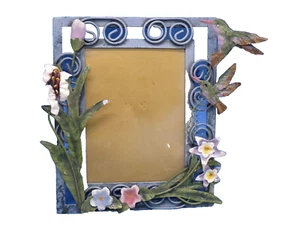 Vintage  Ganz Metal photo Frame  W/ 3D  Spring Flowers Birds Butterfly 5x7  - Picture 1 of 7