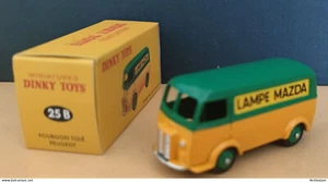 Peugeot Fourgon tôlé jaune Lampe Mazda Dinky Toys Atlas 1:43 - Picture 1 of 1