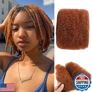 Afro Kinkys Bulk Human Hair for Dreadlock Extensions,Repair Locs, Twists and - Picture 1 of 5