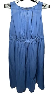 Tevolio Women's Navy Blue Size 20W Scoop-Neck Sleeveless Lined Sheath Dress - Image 1 of 4