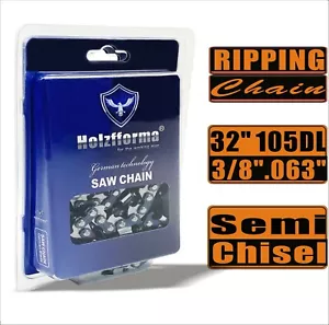 Cadena rasgadora de motosierra Holzfforma® semi cincel 3/8" .063" 105DL 32 pulgadas - Imagen 1 de 1