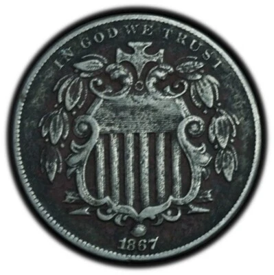1867 Shield Nickel XF Condition - Nice Eye Appeal! - Image 1 of 3