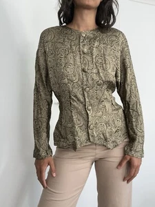 Thornton Hall Vintage Floral print button-up blouse Sz14 - Picture 1 of 9