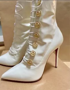 Christian Louboutin stivali corti, stivaletti, vernice, taglia 37, originali, - Foto 1 di 10
