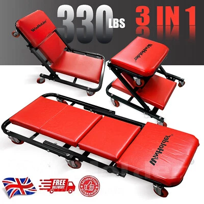 Mechanic Creeper 3-in-1 Z-Seat 36 Inches Foldable Garage Auto Roller Padded - Image 1 of 4