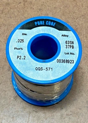 "Soldadura de alambre Alpha Metals Sn63Pb37 0,025"" núcleo puro acualina 1 lb, nuevo de stock" Foto 1 de 3