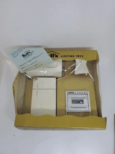 Vintage Hall's Lifetime Toys Puppenhaus Miniatur Küchenmöbel 1950er in TLC Box - Bild 1 von 18